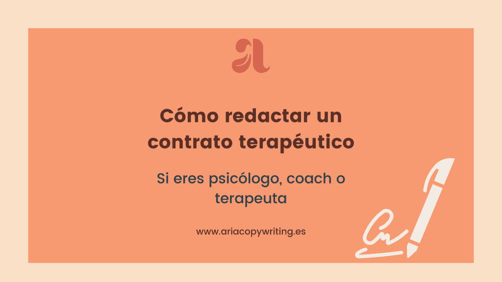 Como redactar un contrato terapeutico